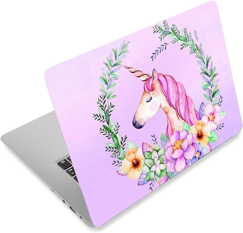 Laptop Skin Sticker Decal,12" 13" 13.3" 14" 15" 15.4" 15.6 inch Laptop Skin Sticker Cover Art Decal Protector Notebook PC (Cute Unicorn)
